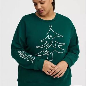 Torrid 4 Merry Christmas tree sweatshirt